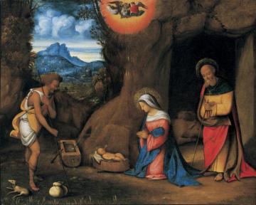 The Adoration With A Shepherd Artwork by Benvenuto Tisi