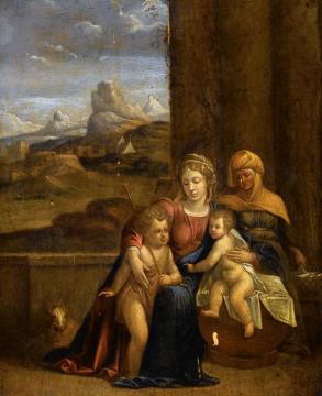 The Holy Family Artwork by Benvenuto Tisi