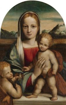 The Madonna And Child With The Infant Saint John The Baptist Artwork by Benvenuto Tisi