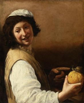 Laughing Young Man With A Melon And Snail Artwork by Michael Sweerts
