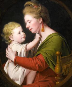 Portrait Of Jane Darwin (1746-1835) And Her Son William Brown Darwin (1774-1841) Artwork by Joseph Wright of Derby