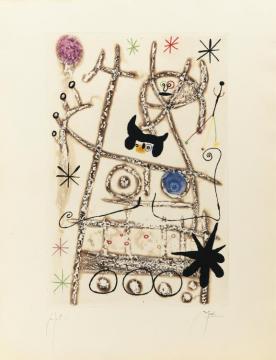 Les Forestiers (bistre) Artwork by Joan Miró