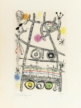 Les Forestiers (gris) Artwork by Joan Miró