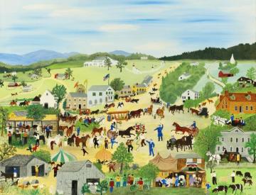 Country Fair Artwork by Anna Mary Robertson Grandma Moses