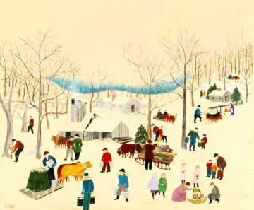 Maple Orchard Artwork by Anna Mary Robertson Grandma Moses