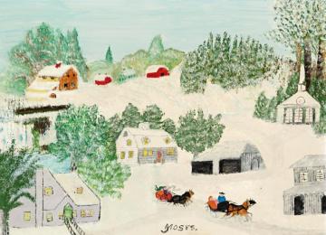 Soft Snow Artwork by Anna Mary Robertson Grandma Moses