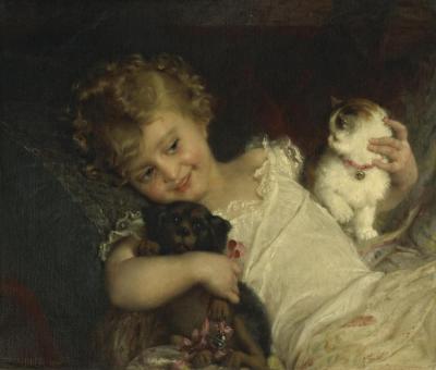 Childhood Friends Artwork by Emile Munier