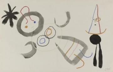 Deux Figures (from The Series L'enfance D'ubu) Artwork by Joan Miró