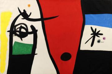 Femme À La Voix De Rossignol Dans La Nuit Artwork by Joan Miró