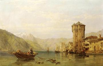 Lago Lugano Artwork by George Clarkson Stanfield