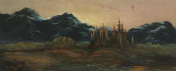 A Balloonist Over A Mountainous Landscape Artwork by Gustave Doré