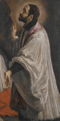 A Kneeling Cleric, Probably A Saint Artwork by Domenico Fetti