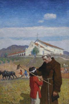 A California Mission Artwork by Newell Convers (N.C.) Wyeth
