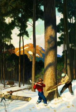 Lumber Artwork by Newell Convers (N.C.) Wyeth