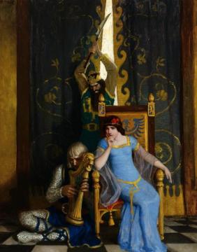 King Mark Slew The Noble Knight Sir Tristam Artwork by Newell Convers (N.C.) Wyeth