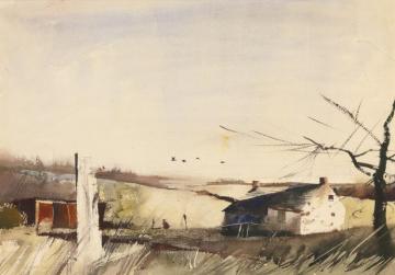 Chadd's Ford Landscape (adam Johnson's House) Artwork by Andrew Wyeth