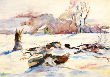 Chadd's Ford Landscape Artwork by Andrew Wyeth