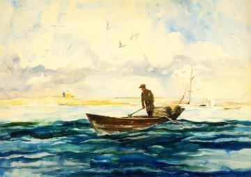 In The Boat Artwork by Andrew Wyeth