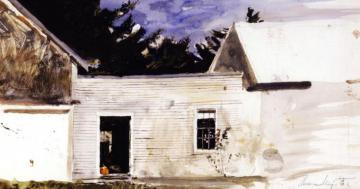 Pumpkin In Doorway Artwork by Andrew Wyeth