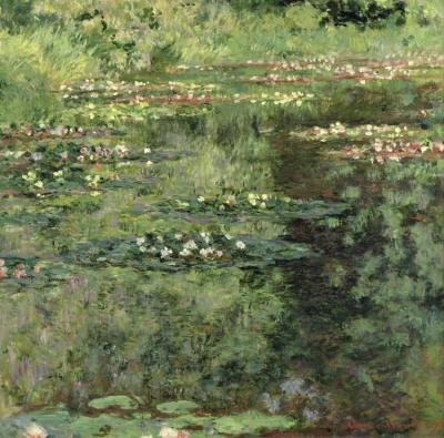 The Waterlily Pond,1904 Artwork by Claude Oscar Monet