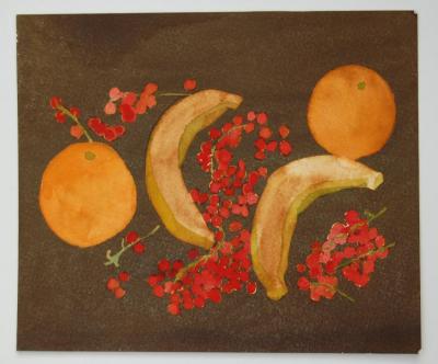 Orange Bananas And Redcurrants Artwork by Stan Smith