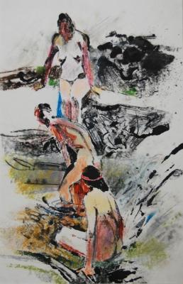 Three Figures Artwork by Stan Smith