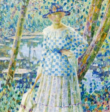 Girl In The Garden Artwork by Louis Ritman