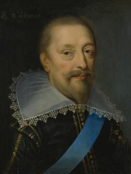 Portrait Of A Man With Blue Sash Artwork by Claude Deruet
