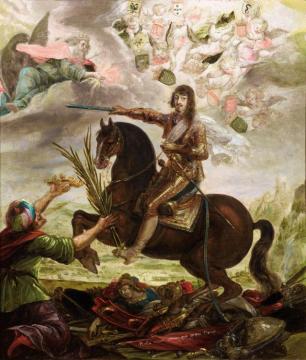 Equestrian Portrait Of Victorious Louis Xiii Artwork by Claude Deruet