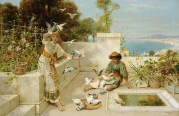 Feeding The Birds Artwork by William Stephen Coleman