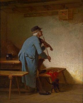 Geigenspieler, 1911 Artwork by Wilhelm Roegge