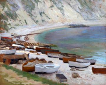 Lulworth Cove Artwork by William Henry Margetson