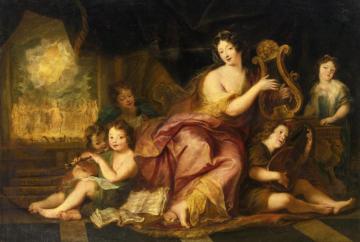 Allegory Of Music Artwork by Charles-Antoine Coypel