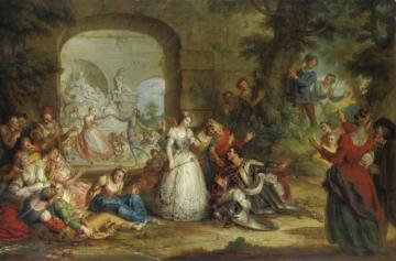 Roland And The Marriage Of Angelique Artwork by Charles-Antoine Coypel