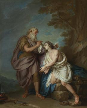 Abraham And The Angel Artwork by Charles-Antoine Coypel