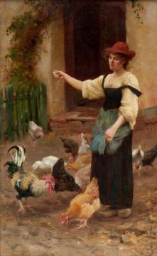 Feeding Time Artwork by William Teulon Blandford Fletcher