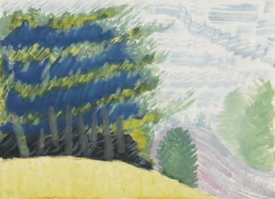 Evergreen In Spring (mountains And River) Artwork by Milton Avery