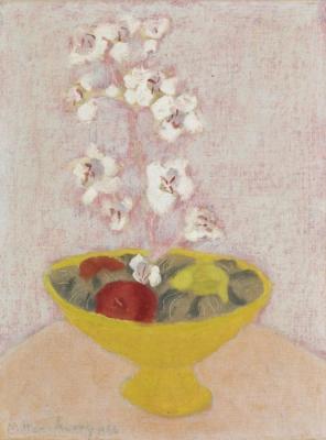 Tender Still Life (bowl With Orchids) Artwork by Milton Avery