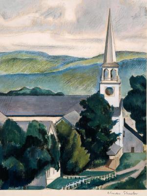 Vermont Landscape Artwork by Charles Sheeler