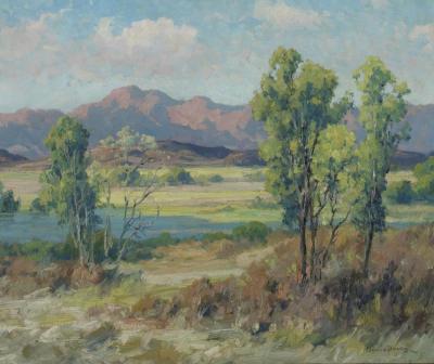 Summer Stream With Distant Mountains Artwork by Maurice Braun