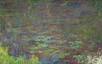 Waterlilies At Sunset (detail From The Right Hand Side), 1915-1926 Artwork by Claude Oscar Monet