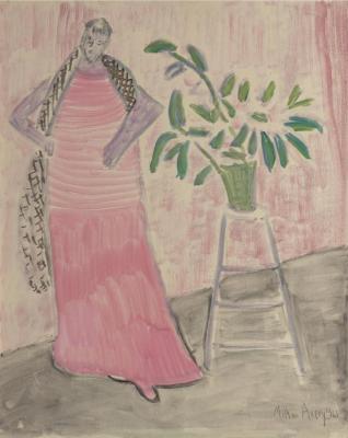 Woman With Plant Artwork by Milton Avery