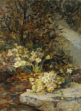 Schneerosen(hellebores) Artwork by Olga Wisinger-Florian