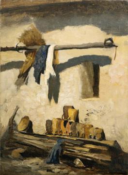 An Der Hausmauer (wall Of A House) Artwork by Olga Wisinger-Florian