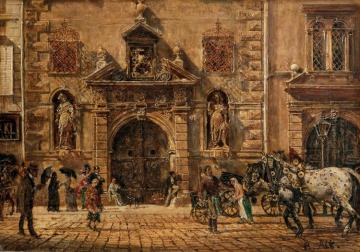 Zeughaus Von Graz, Um 1885 Artwork by Rudolf von Alt