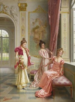 The Coquettes' Adventure Artwork by Vittorio Reggianini