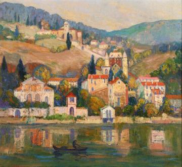 Florentine Gold,on The Arno River, Near Florence, Italy Artwork by Fern Isabel Coppedge