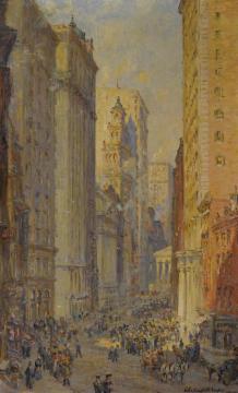 Broad Street, New York Artwork by Colin Campbell Cooper