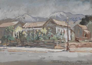 North Corner Of Santa Barbara And Carillo Streets Artwork by Colin Campbell Cooper