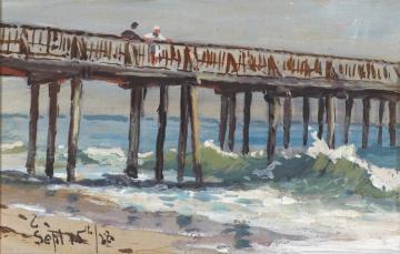 San Diego Pier, 1928 Artwork by Colin Campbell Cooper